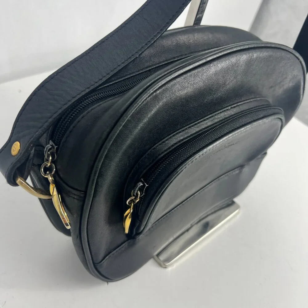 Etienne Aigner Black Leather Crossbody Bag